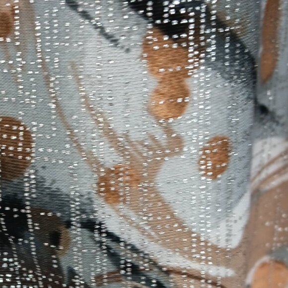 EMILY DANIELS-Women's Top-Brushed Abstract-3/4 Sleeve-SMALL-Black-Gray-Tan-White - Picture 8 of 15